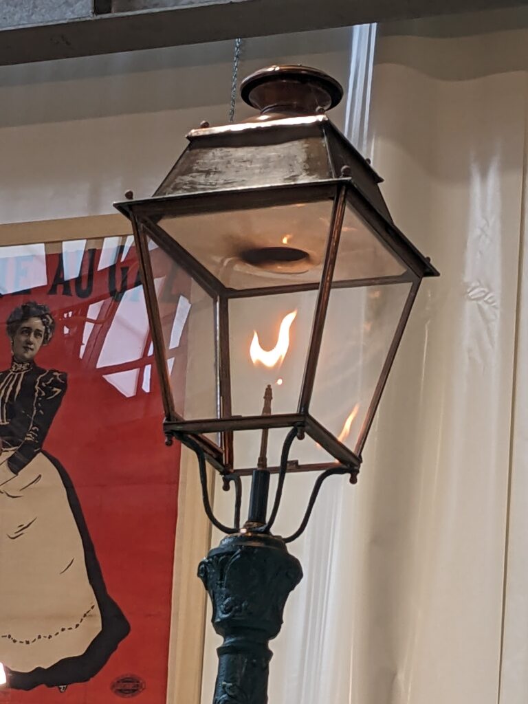 Flamme de gaz naturel - Musée du gaz d'Alfortville