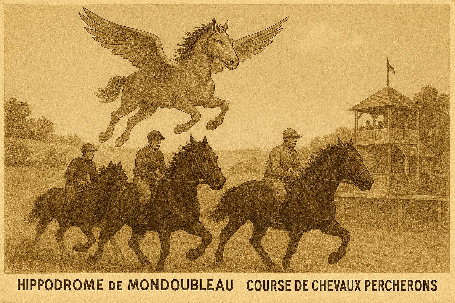 Qu’est-ce qui a deux ailes et qui file sur l’hippodrome de Mondoubleau ?
